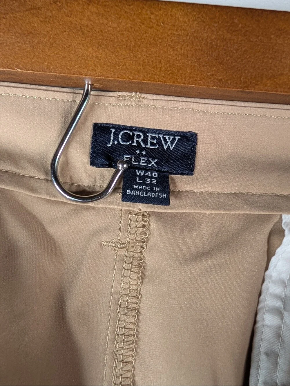 NWT J.Crew Flex Khaki Tech Pants,  40X32